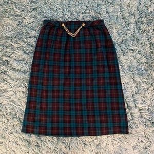 *SOLD* Vintage 80s 90s Plaid Maxi Skirt